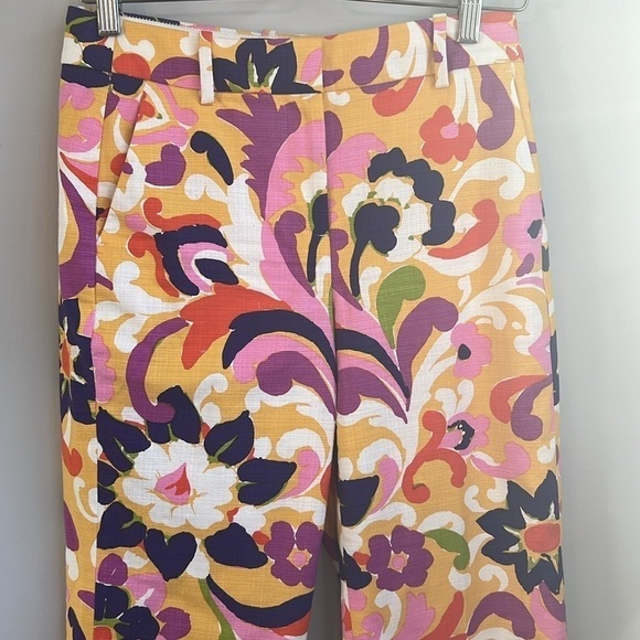 J. Crew Collection High Rise Peyton Pant in Ratti Curly Floral SZ 0 - Picture 3 of 7